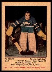 1993-94 Parkhurst Parkie Reprints Al Rollins #DPR-4